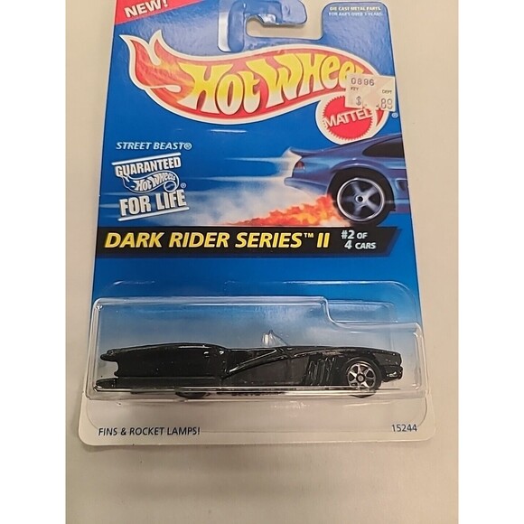 Vintage NEW 1996 Hot Wheels Dark Rider Series II Street Beast Black #401-2of4 - Picture 2 of 7
